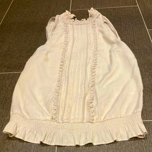 Oasis detailed sleeveless blouse in cream size 8